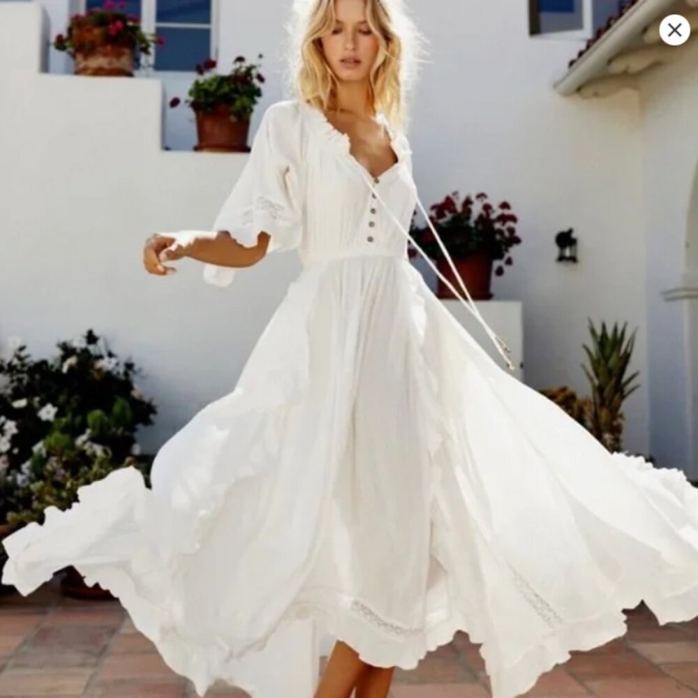 Free People Beach Bliss Maxi Dress XS